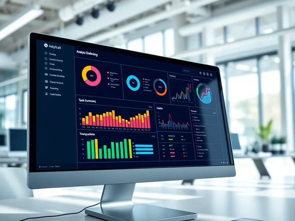 An image of a data visualization dashboard with engaging infographics, illustrating Perafox Solutions' data-driven storytelling service.