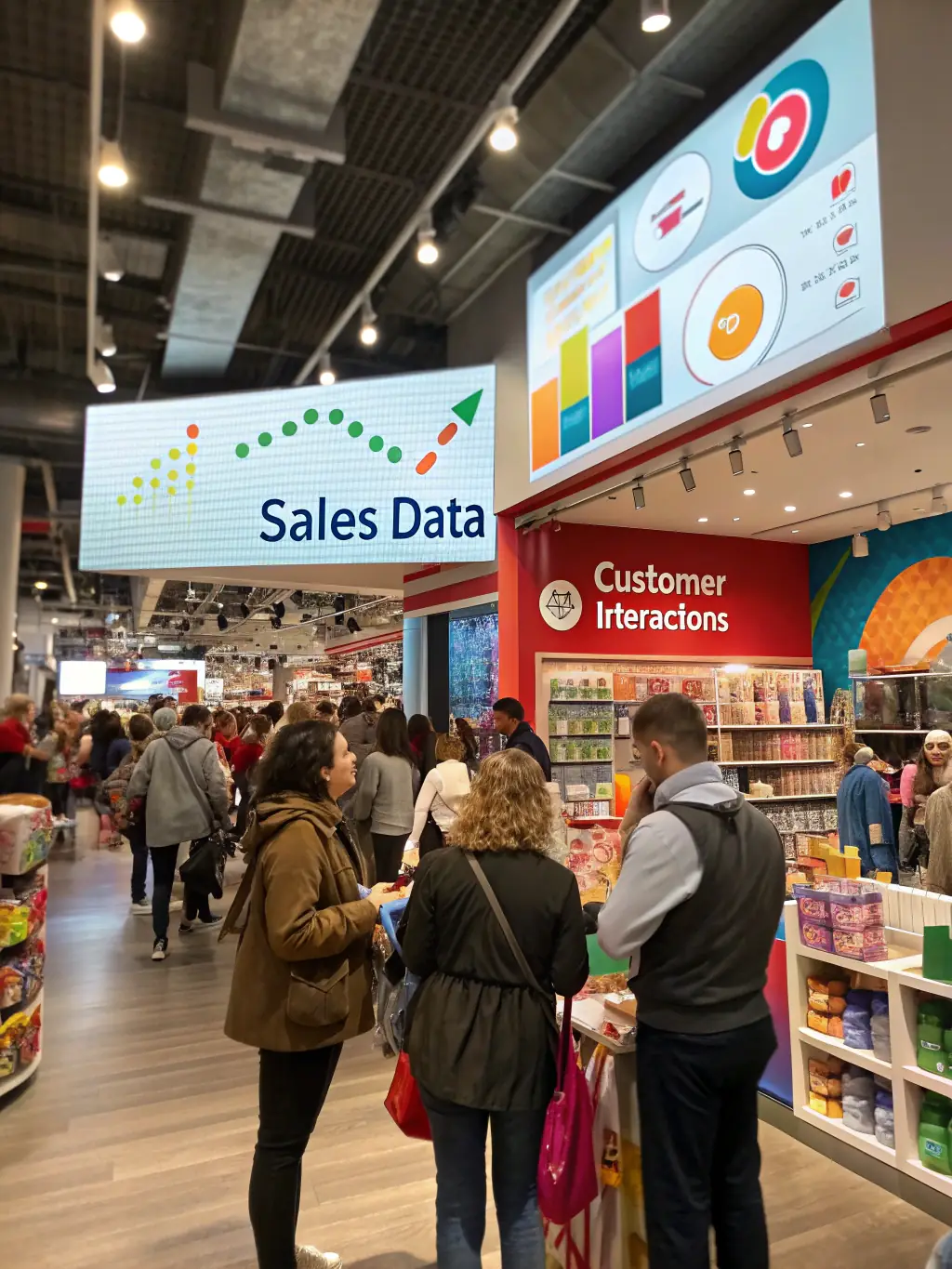 An icon depicting a network of interconnected retail stores, representing retail and RMN strategy.