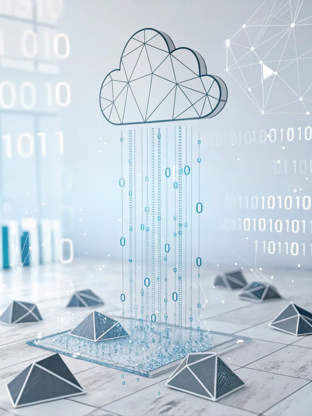 A dynamic graphic illustrating data streams and digital platforms, representing Perafox Solutions' expertise in digital campaigns and strategy.